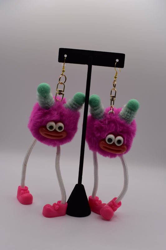 Whacky FuzzBall Earrings