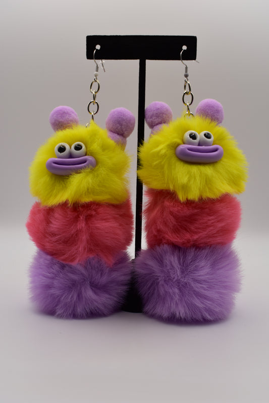Whackadoodle FuzzBall Earrings