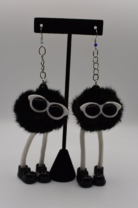 Cool Guy FuzzBall Earrings